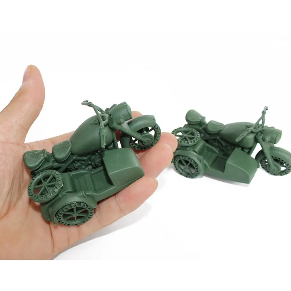 

5pcs Kids Gift Plastic Toy DIY Static Display Military Playset Motorcycle Model German Soldier Model Building Kits