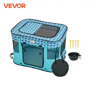 VEVOR Portable Foldable Pet Playpen Tent Crate Kennel Waterproof Puppy Shelter