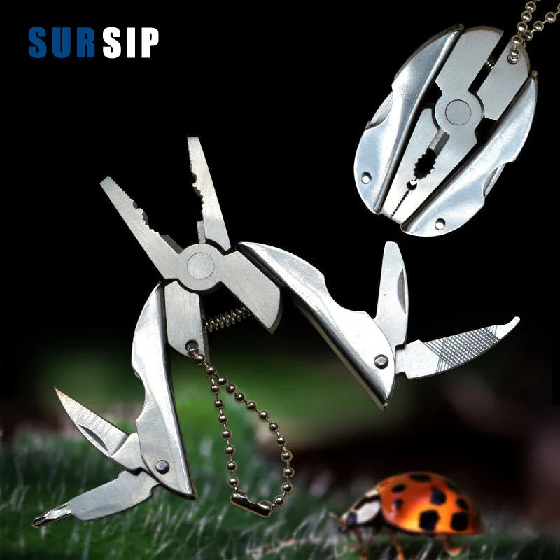 

Stainless Steel Outdoor Portable Multitool Pliers Knife Keychain Screwdriver Multi Tools Mini Pliers Multi Tool Pocket Pliers