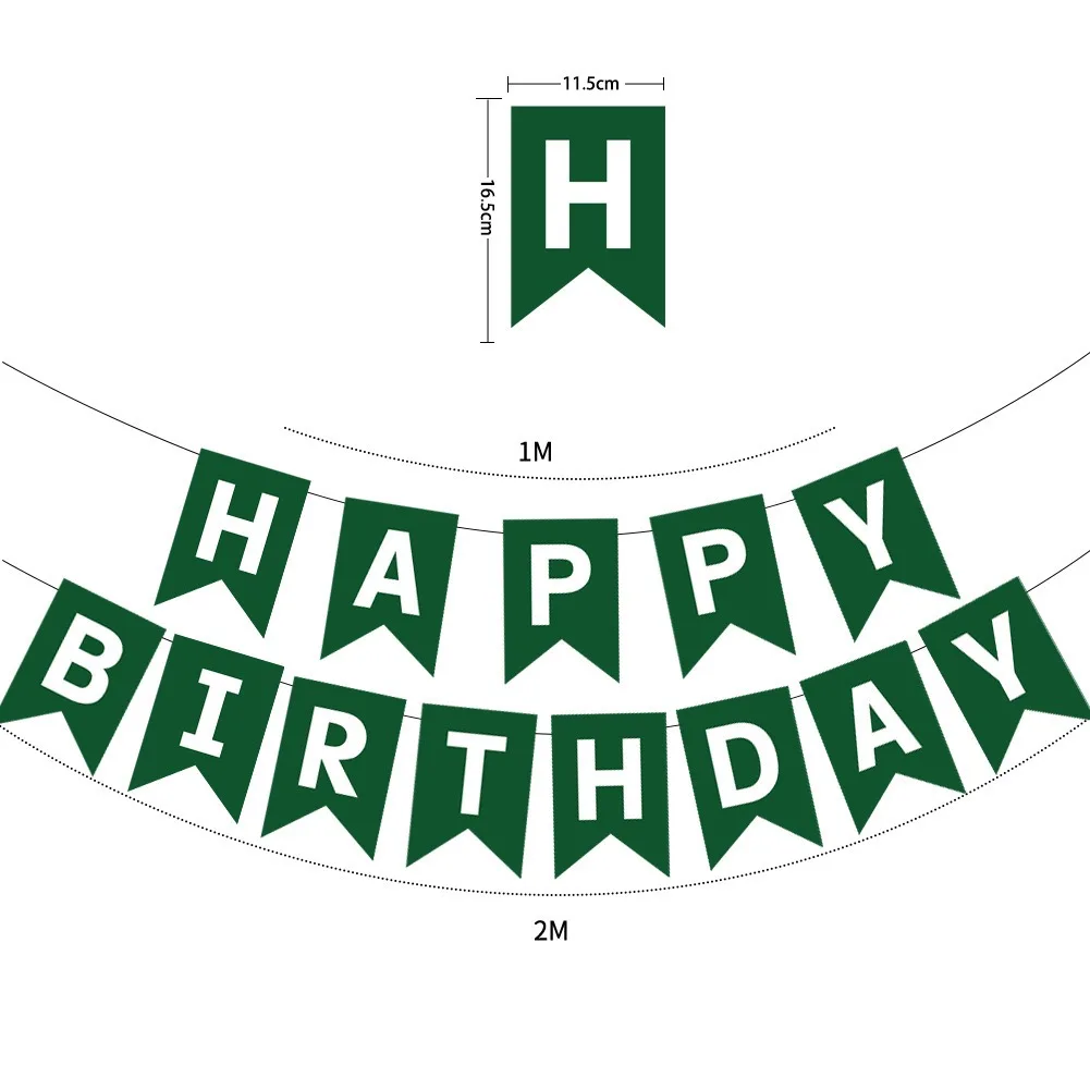 Birthday Banner Party Decorations 1set Happy Birthday Decoration Birthday Party Bunting Garland Baby Shower Supplies Paper Banner