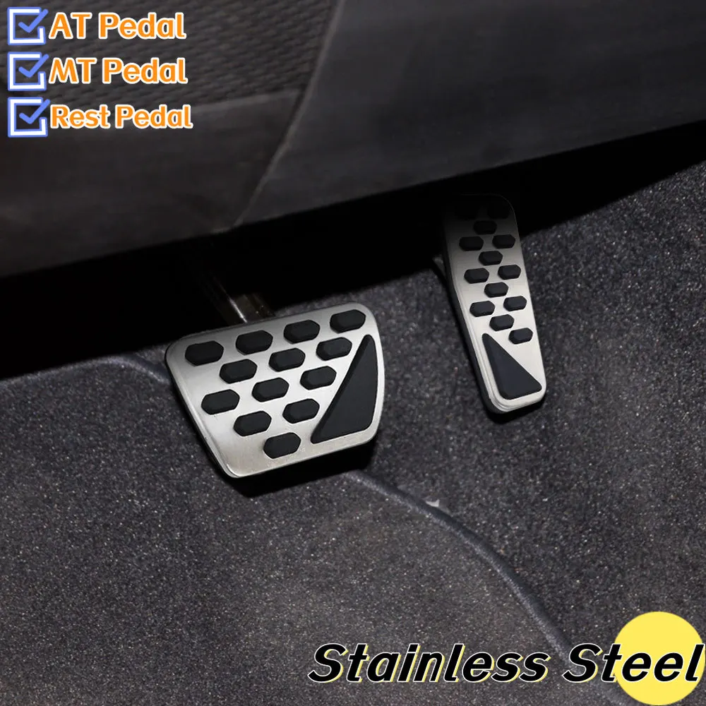 Stainless Steel Car Pedals for Jeep Wrangler JL-Accelerator Brake Pedal Cover Pads Parts Accessories car pedals,pedal cover,stainless steel pedal cover