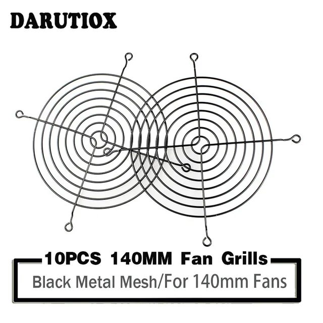 10 Pieces Black 14CM 140MM Fan Grills: Protect Your Cooling Fans with Style!