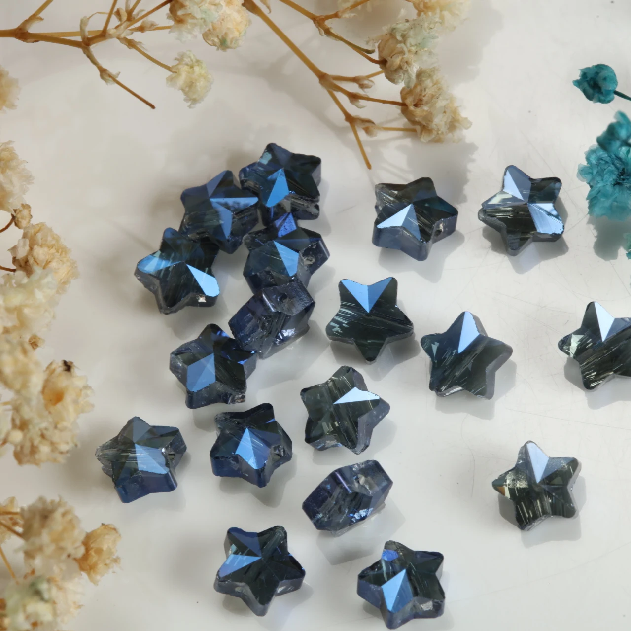 Sparkling Star Glass Beads