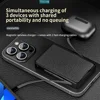 Xilecaly Ultra-Thin For MagSafe Wireless Power Bank with Phone Stand Leather Design 10000mAh PD Fast Charging for iPhone 16 15 6