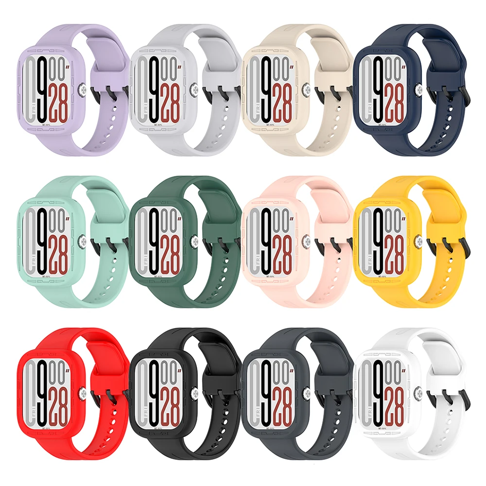Silicone Replacement Strap with Protective Case