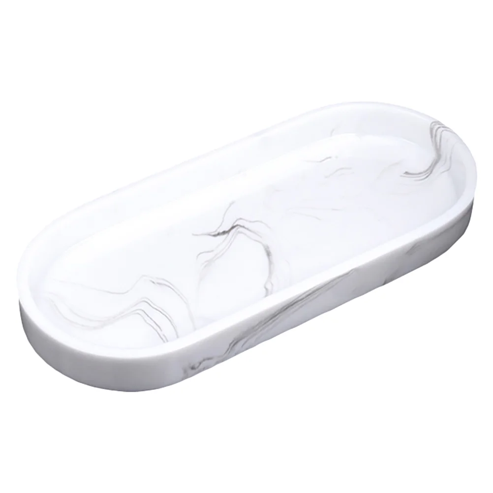 

Marble Tray Durable Pattern Resin Bathroom Storage Toilet Tank Texture Nordic Bathtub