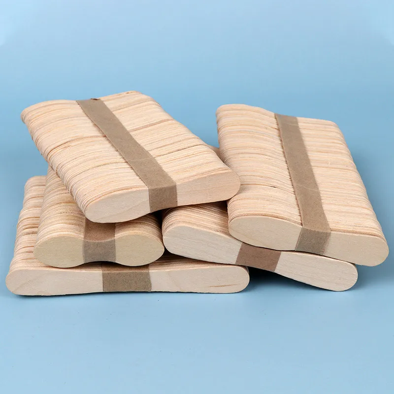 50/100Pcs Wood Ice Cream Popsicle Stick Summer Homemade Ice Cream Spoon DIY Hand Craft Stick Popsicle Accessories