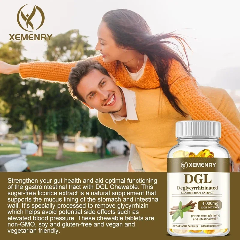 Digestive Capsules DGL Licorice-Ultra Pure Licorice Root Capsule Supplement-Natural Acid Reflux Formula