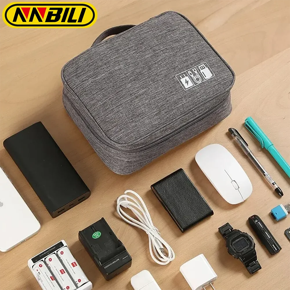 cable storage bag large capacity multifunctional digital separated travel bag mobile data cable storage power bank USB