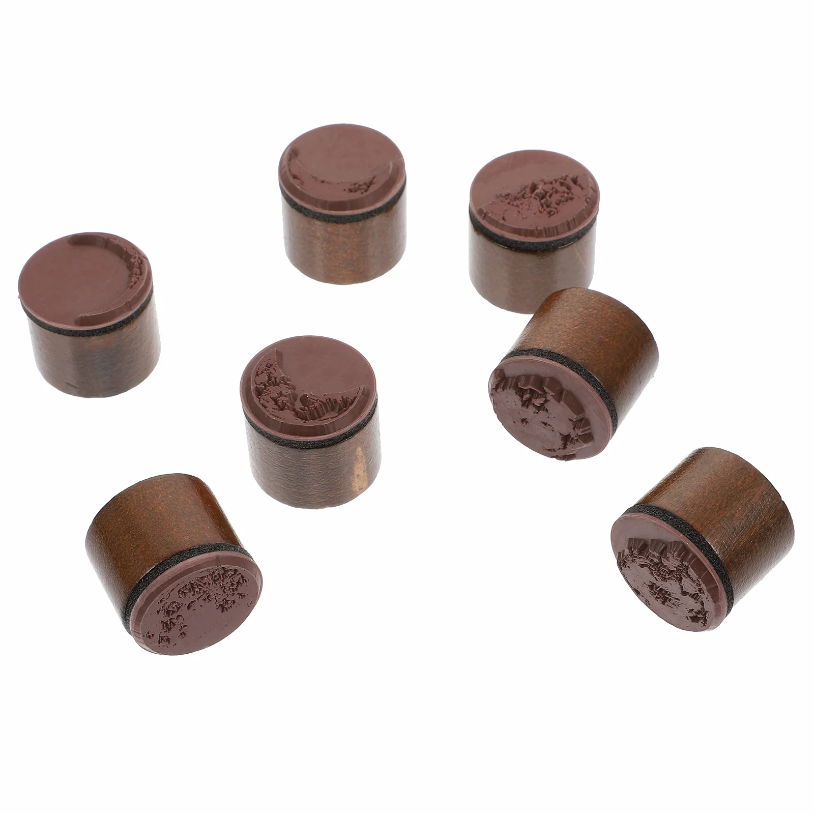 

7 Pcs Vintage Decor Moon Phase Wooden Stamp Decorative Stamps Scrapbook for Crafts