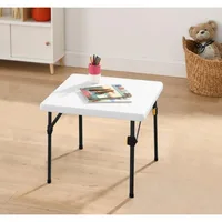 24inch Kids Square Folding Table, Light Weight, High Density Polyethylene，No Assembly, Toddler 2