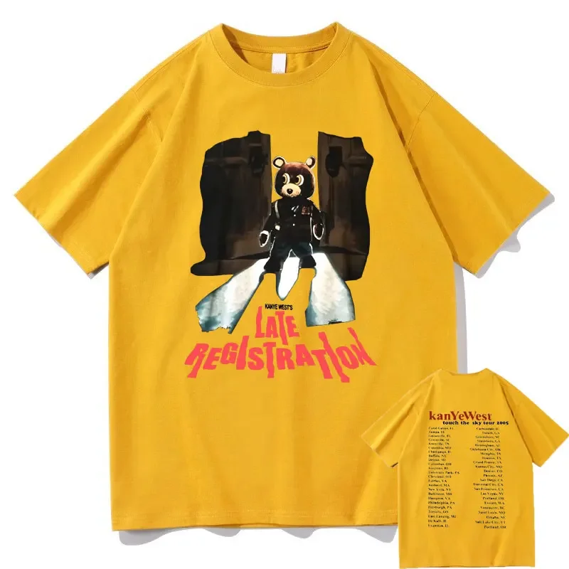 Rapper Kanye West Late Registration Tour 2005 Tshirt Men Women Hip