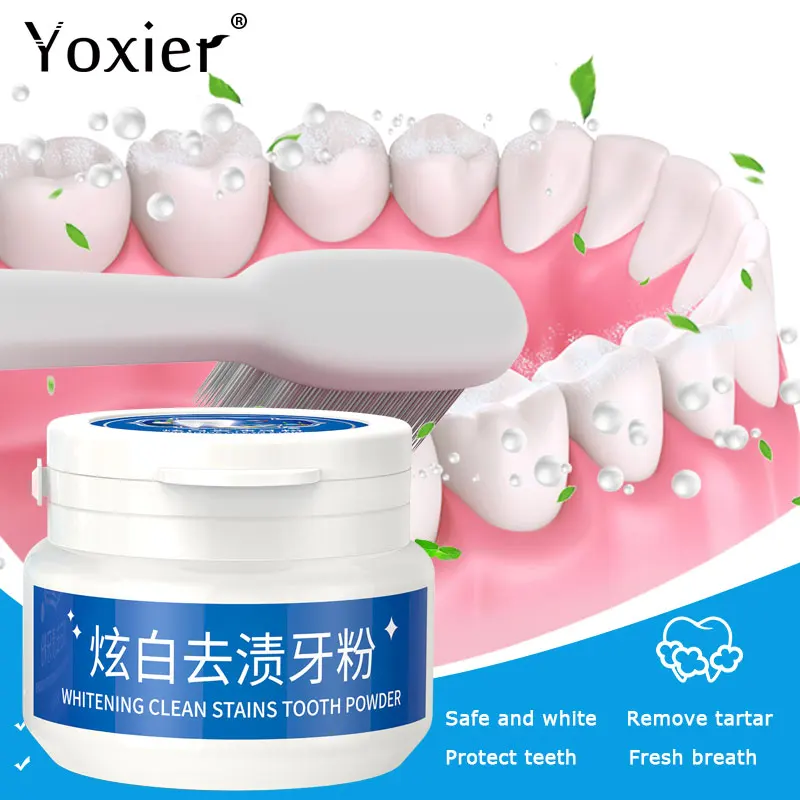 Teeth Whitening Powder Toothpaste Dental Bright Tooth Cleaning Stains Oral Hygiene Remove Plaque Tooth Refreshing Breath 30g