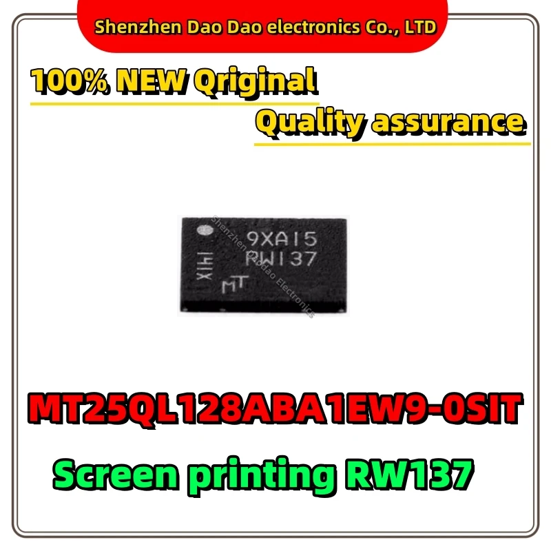 

MT25QL128ABA1EW9-0SIT Screen printing RW137 WDFN-8 flash memory IC Chip Quality Brand New