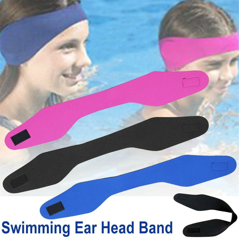 

Adjustable Swimming Ear Band Portable Multiple Colors Neoprene Hair Band Waterproof Soft Diving Headband Adult Children