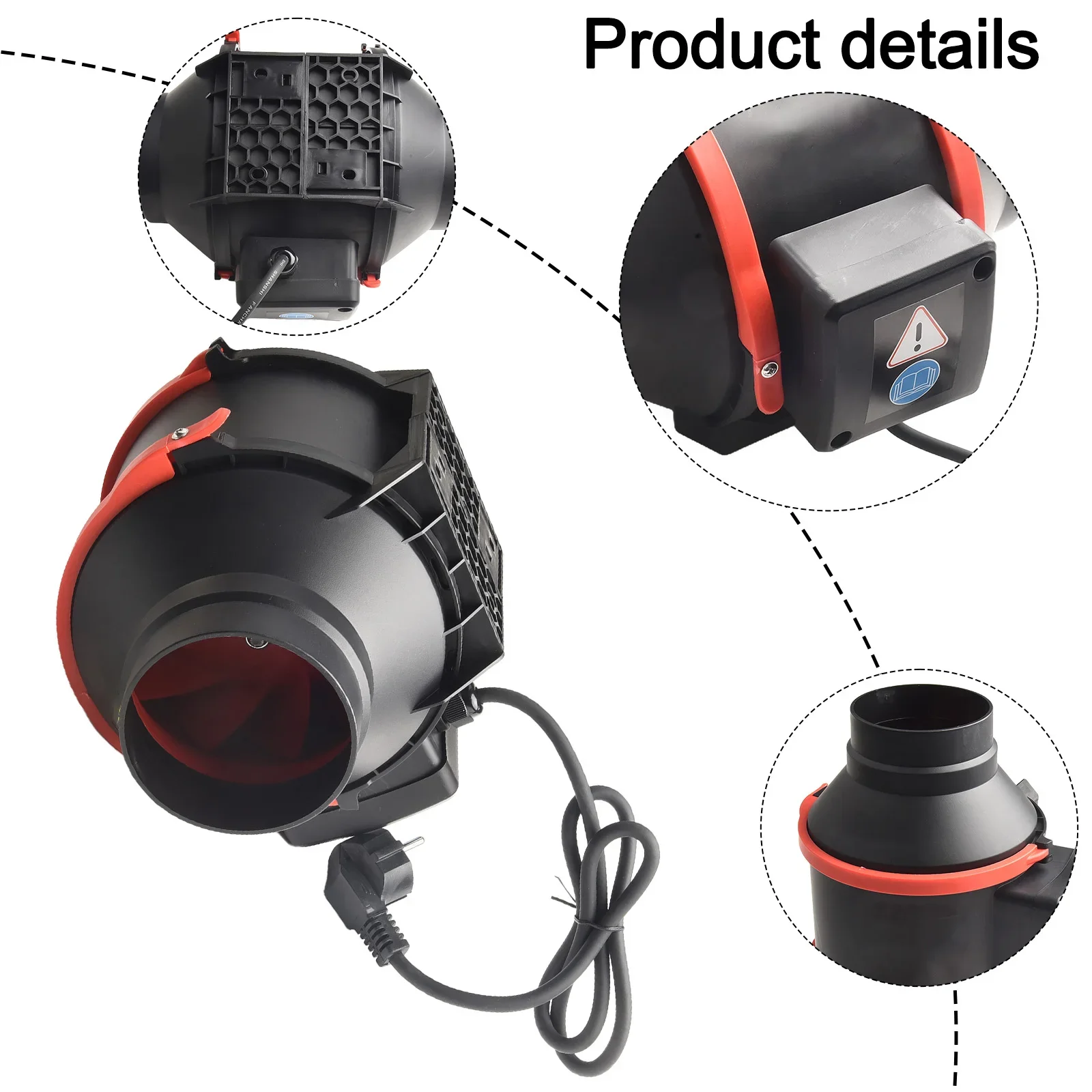 Exhaust Fan Home Silent Inline Pipe Duct Fan Flue 100mm Inline Duct Extractor With Variable Speed Control