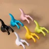 Dog Tail Hooks Hat Coat Key Wall Mounted Hanger Sticker Decoration Creative Tail Kitchen Small Hook Wall Hanging Hole Punching 3
