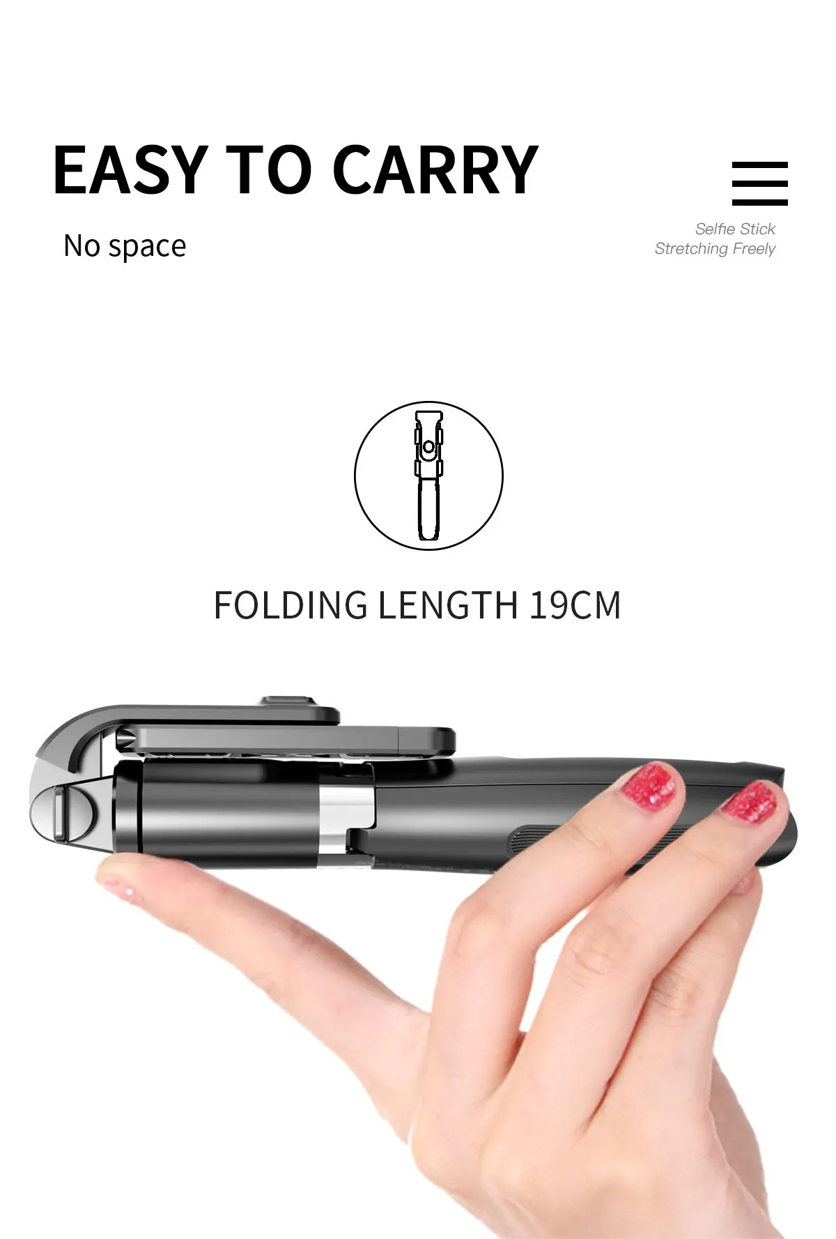INRAM-L02 Wireless Bluetooth Selfie Stick with Mini Tripod Foldable Selfie Rod with Remote Control for Phone Action Camera Iphone Sports Camera Selfie Stick Selfie Stick Tripod Cell Phone Selfie Stick Smartphone Selfie Stick Selfie Stick Phone Selfie Tripod