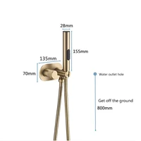 KEMAIDI แปรงทองห้องน้ํา Bidet ก๊อกน้ํา Wall Mount Bidet Sprayer สําหรับห้องน้ําร้อนน้ําเย็นผสมห้องน้ํา Bidet ฝักบัว 6