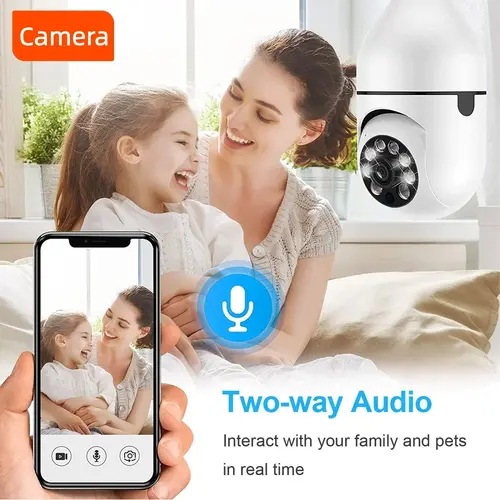 E27 Bulb Surveillance 5G Wifi Smart Camera 2MP Night Vision Full Color Automatic Human Track Security Protection Monitor Camera - Image 5