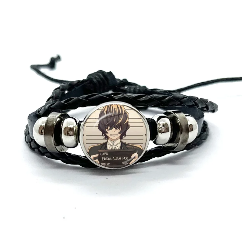 Anime Dazai Osamu Fyodor And Nikolai Gogol Cat Bracelets Art Multilayer Braided Bracelets Bangles Handmade Jewelry Gifts 3
