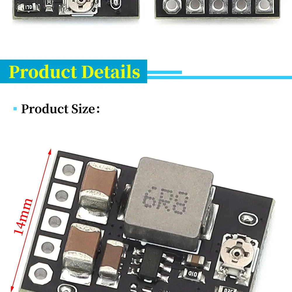 Mini-DC-DC-Abwärtswandler mit Eingangsspannungsbereich 4,5V-20V und Ausgangsspannungsbereich 1-16V/12V/9V/5V/3,3V 2A Netzteil – Detail 5