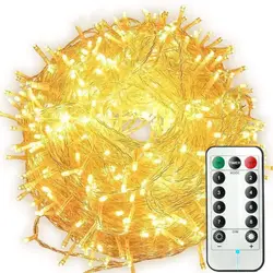 LED String Lights 20M 160Leds Battery Operated Remote Control for Xmas Garland Party Wedding Decoration Christmas Flasher Fairy