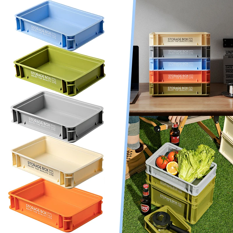 Stackable Document Organizer,Industrial-style Square Storage Box,Camping Organizing Box,Desktop Storage Basket,Office Supplies