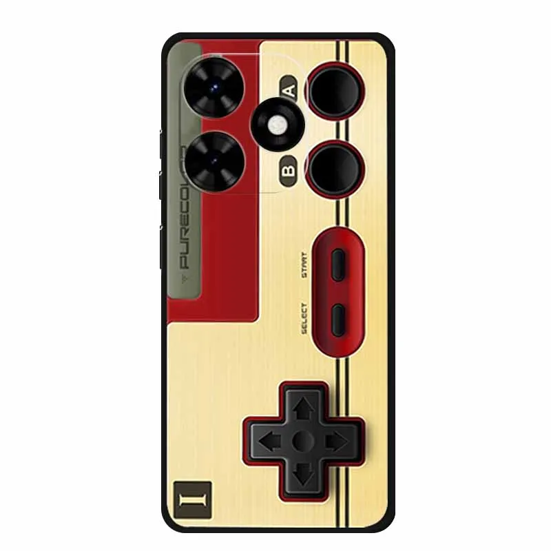 Luxury TPU Silicone Soft Back Cover with Floral Design - Shockproof Phone Case