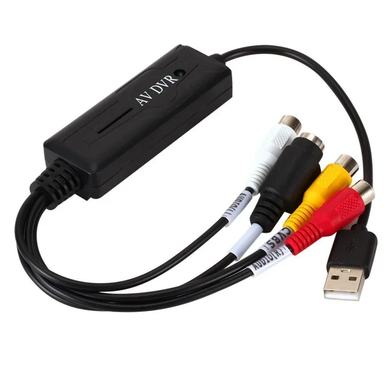 AV RCA-USB 2.0 케이블 어댑터 변환기, 오디오 비디오 캡처 카드 어댑터, TV DVD VHS 캡처 장치용 PC 케이블