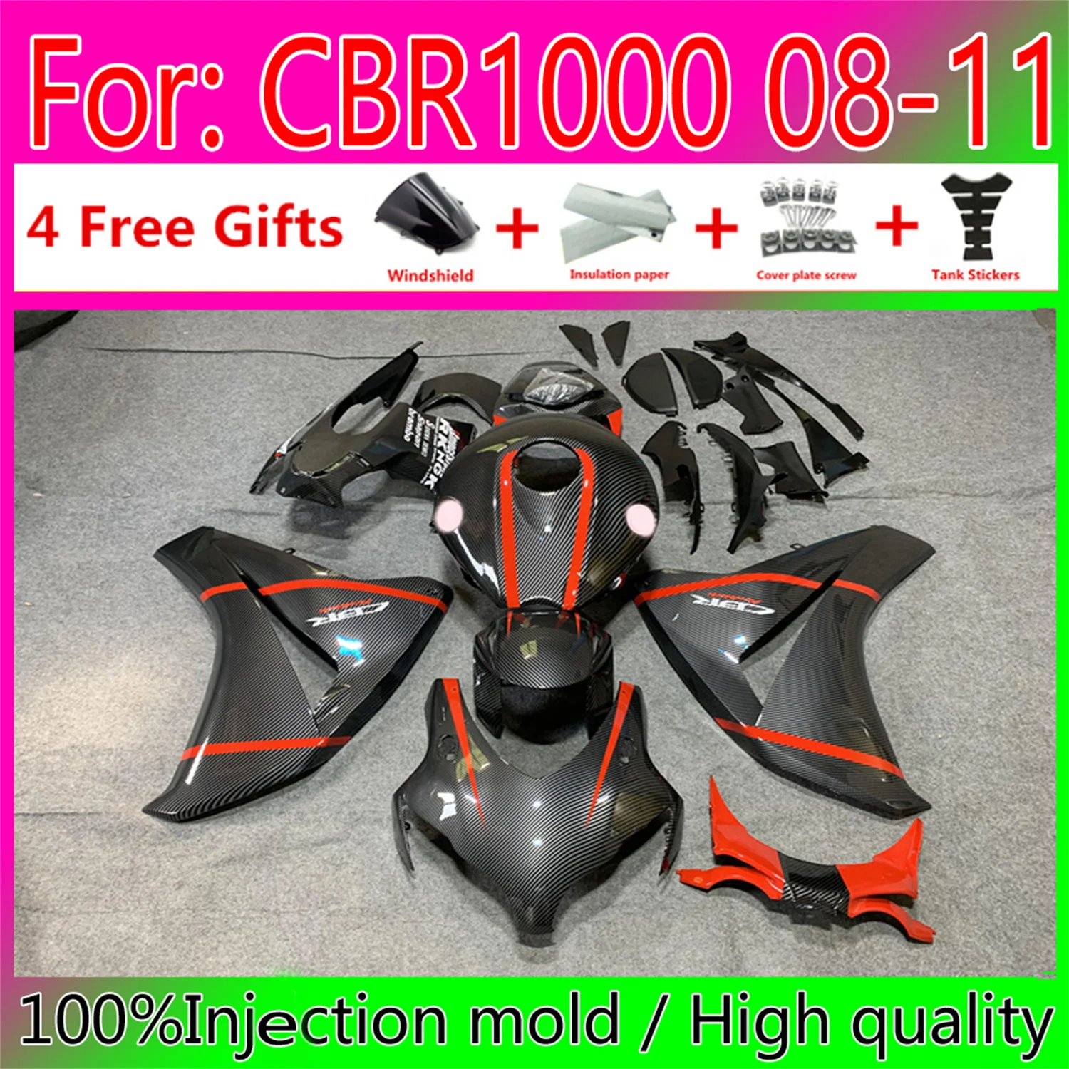 

НОВЫЕ комплекты обтекателей для Honda CBR 1000 RR 2008 2011 CBR1000rr 2008 2009 2010 2011 черного цвета