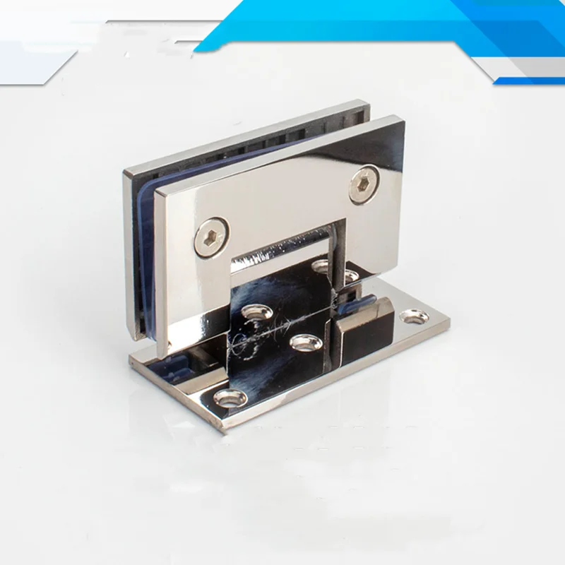 Shower Door Accessories 304 Stainless Steel Solid 90 Degree Bathroom Clip Glass Hinge(XYGL-13)