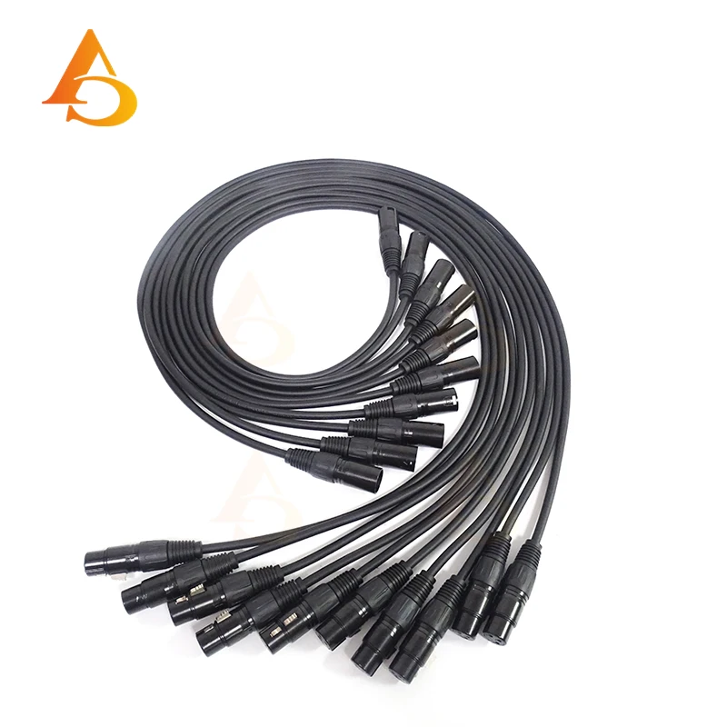 10-Pack 3-Pin DMX Signal Cable for LED Par Stage Lighting (1M/2M/3M)