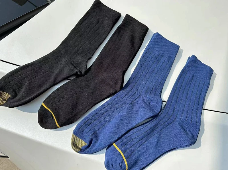 CLEVER-MENMODE 4-Paar Business-Herrensocken, sexy Baumwolle, formell, mittellang, weich, langlebig, lässig, schweißabsorbierend, atmungsaktiv, Herrensocken – Detail 10