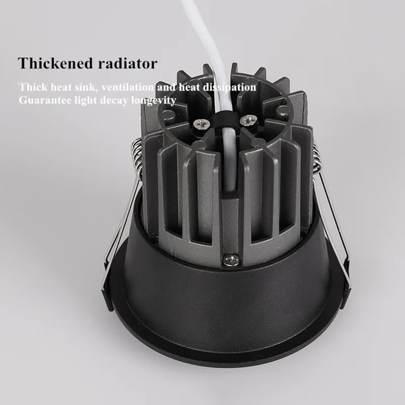 Dimmable Led Downlight Recessed Ceiling Lamp Spotlight Aluminum Led COB Light 7W10W12W15W18W20W24W AC110V 220V Home Office Store led downlight,recessed ceiling spotlight,ceiling lamps