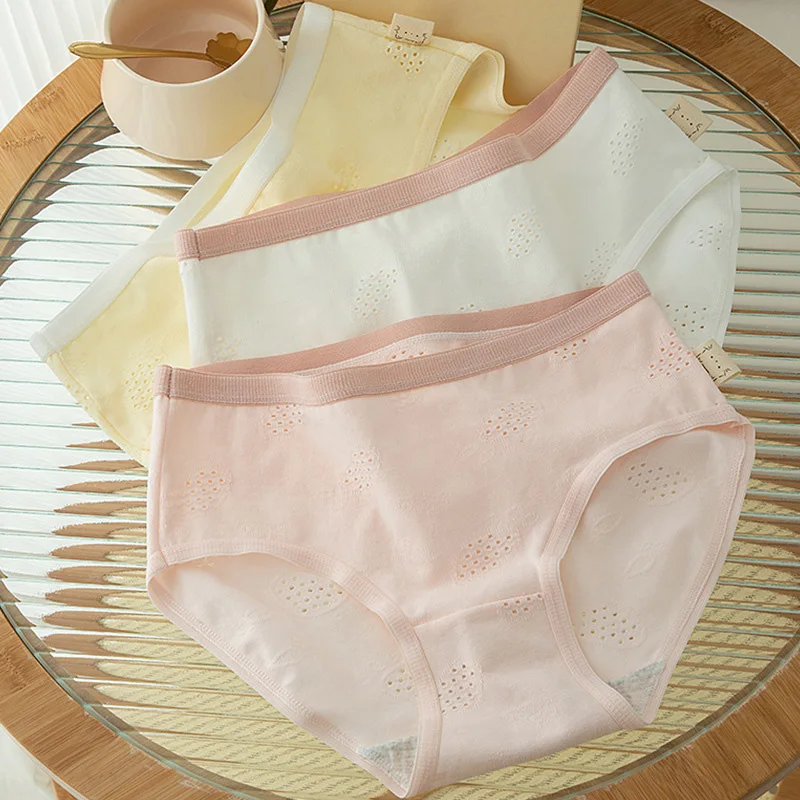 

Cotton antibacterial crotch Cute Leisure Pure cotton underwear Baby cotton Mid rise underwear Solid color Breathable
