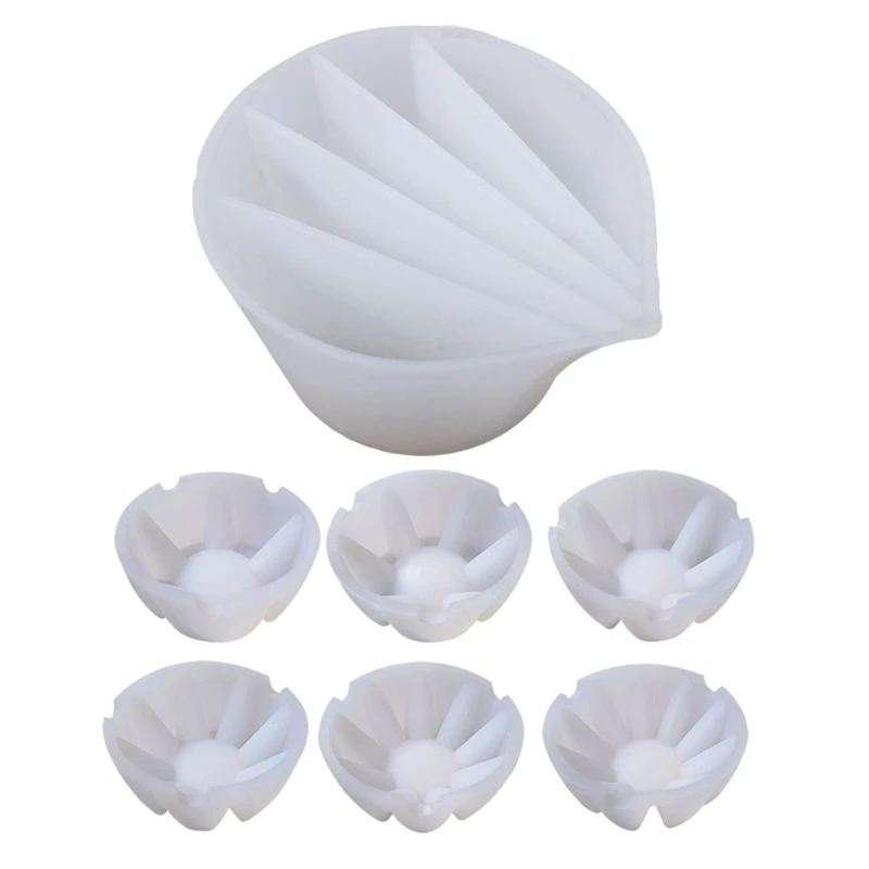 Silicone Split Cup 2/3/4/5 Chambers Reusable Silicone Pouring Divided Cups for Fluid Art Acrylic Paint Resin DIY Making