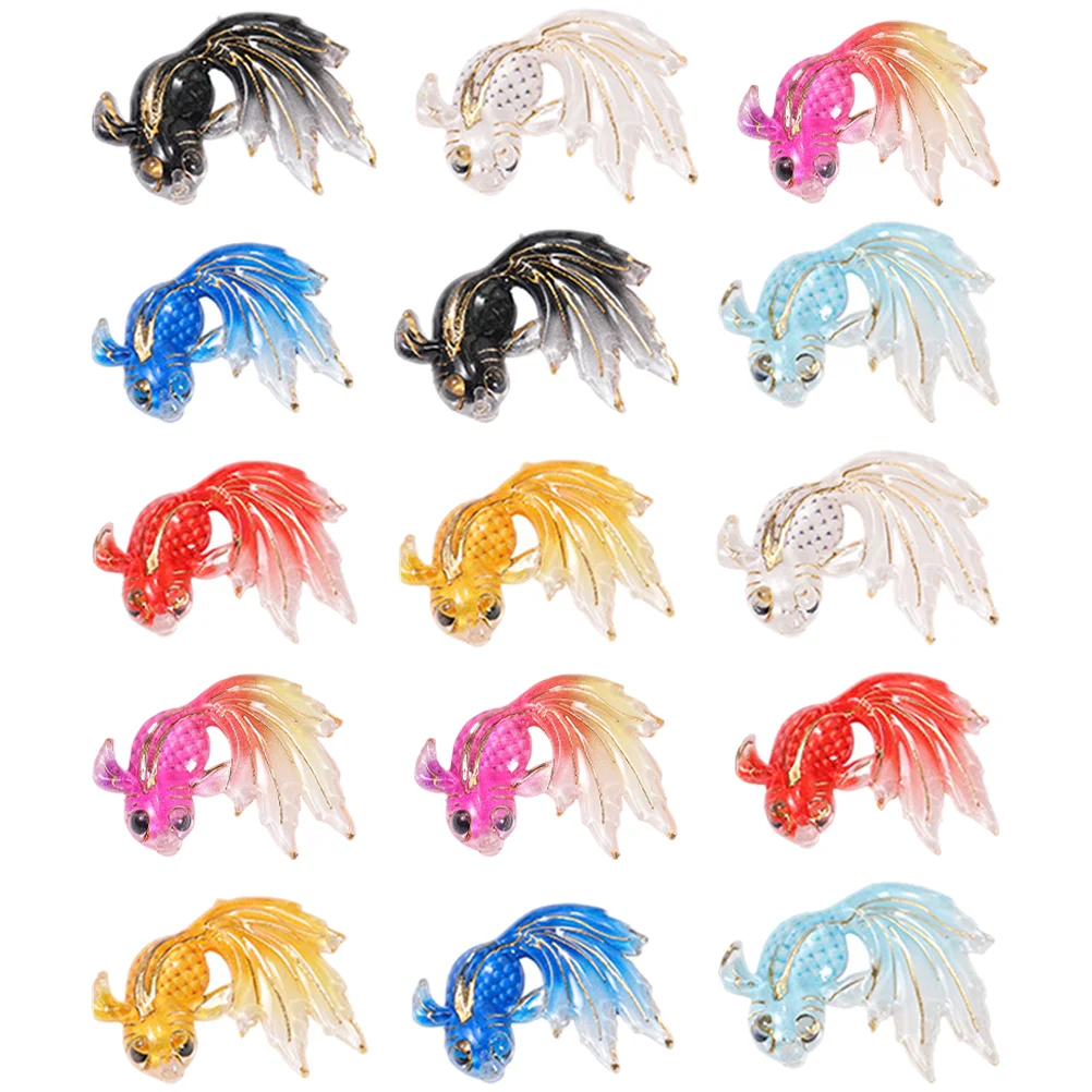 

Домашний декор Veemoon, миниатюрная полимерная Золотая рыбка, миниатюрная подставка для рыбок, аквариумные украшения для аквариума