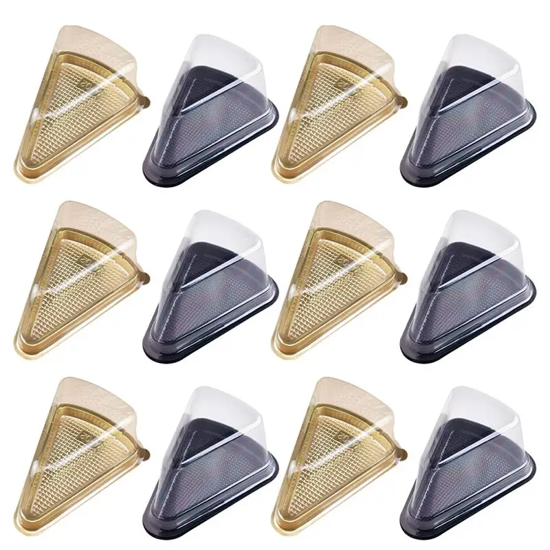 

40Pcs Cake Box for Cupcake Triangular Cupcake Containers Pies Holders with Lid Dome Cake Carrier Individual Cupcake Box