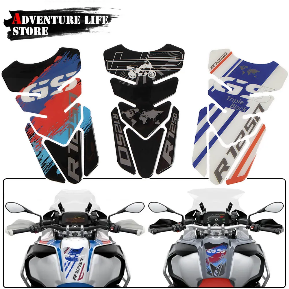 For BMW R1250GS ADV R 1250 GS R1250 Adventure 3D Resin Motorcycle Fuel TankPad Protector Decals Tank Pad Stickers  For GS125