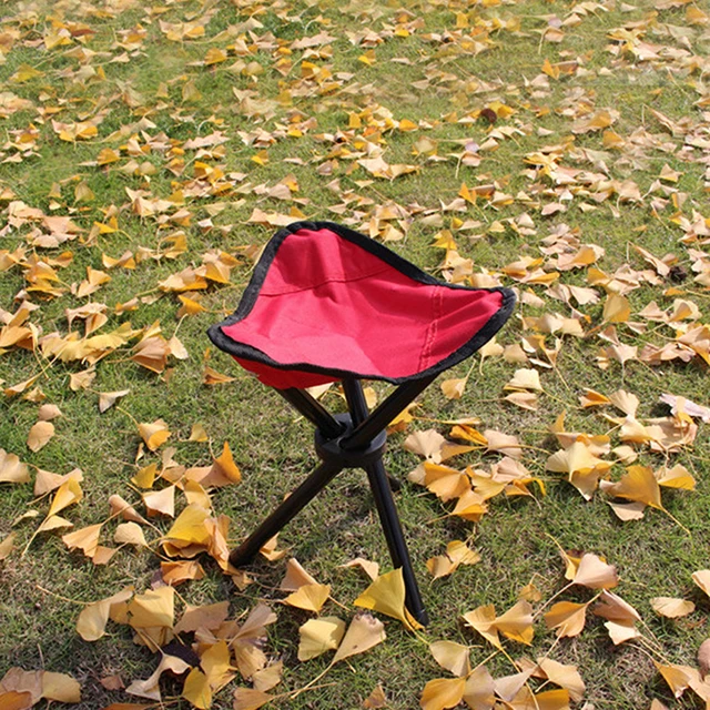 Beach Chairs Outdoor Multi Function Portable Folding Stool Triangle Stool Lightweight Ultralight Camping Fishing Slacker Chair 4