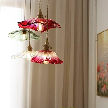 Vintage Flower Glass Ceiling Lamp 1