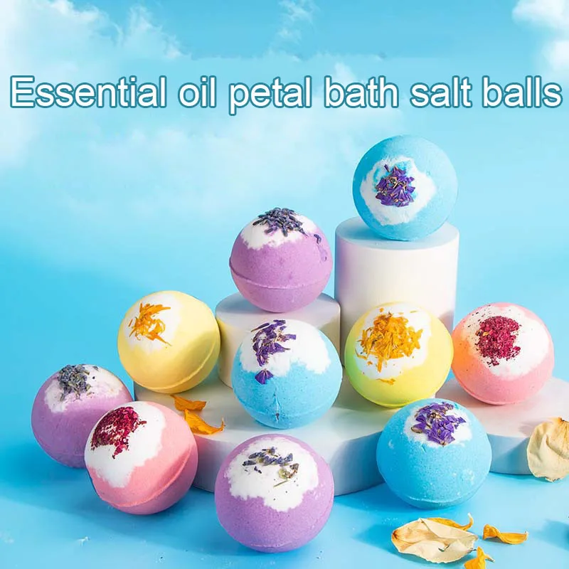 

1PCS/Set Of Petal Explosion Bath Ball Bubble Bath Ball Salt Bath Supplies Hotel Home Use Bath Bomb Bubble Bath Soap