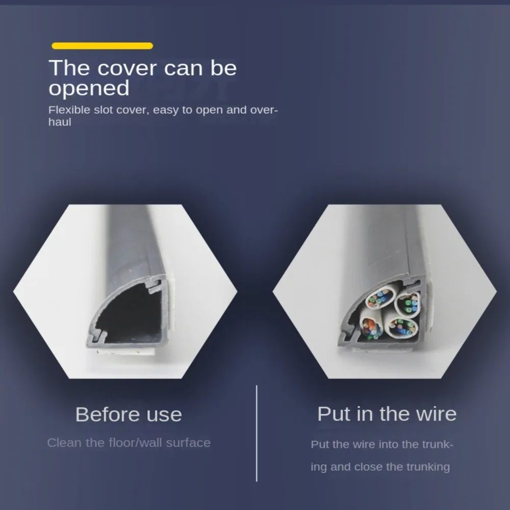 Cord Protector Self-Adhesive Triangle Extension Wiring Duct Protector Anti-extrusion Floor Cord Cover Power Cable cable protector