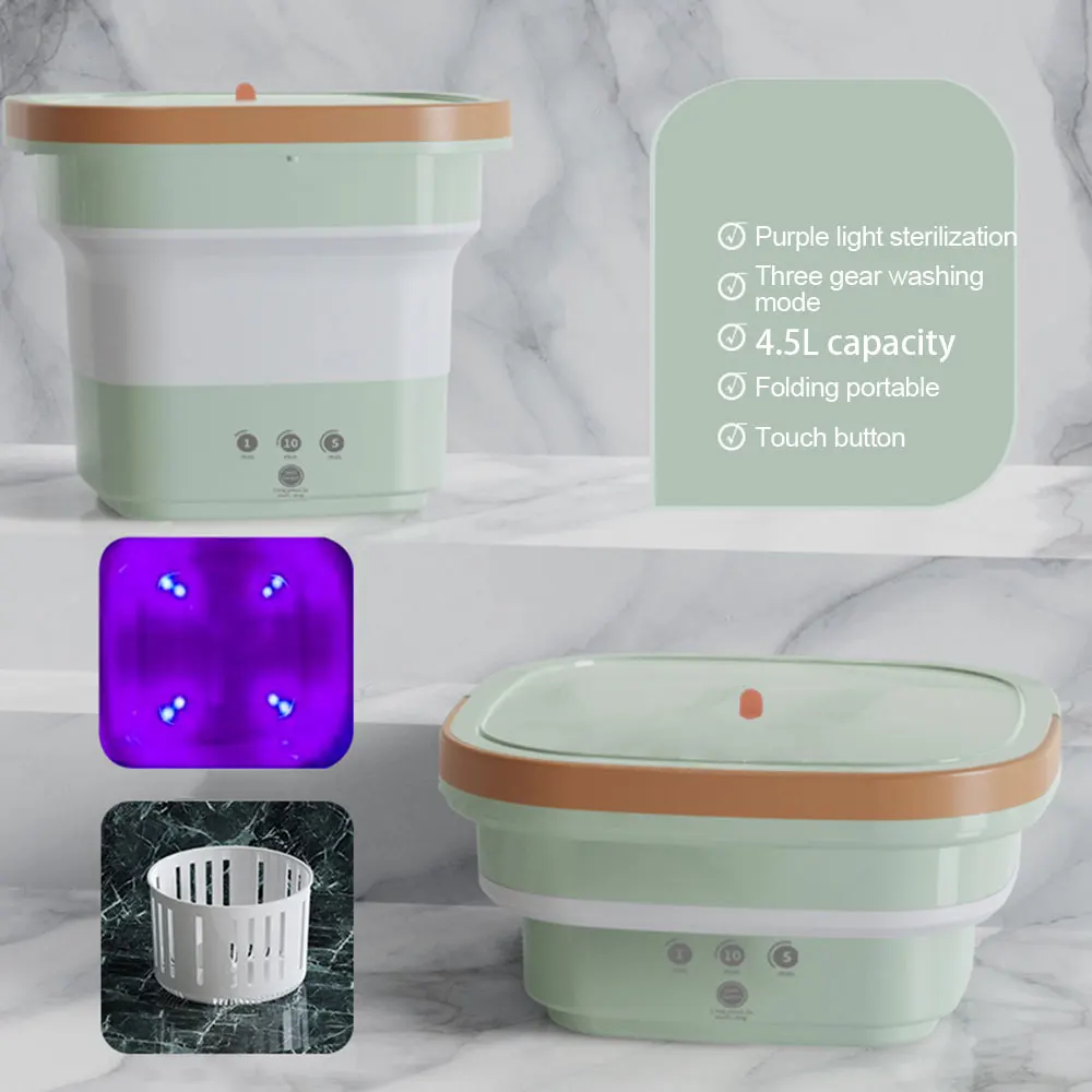 Portable Washing Machine Mini Washer with 3 Modes Deep Cleaning Half Automatic Washt, Socks, Baby Clothes, Towels