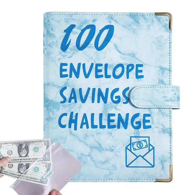 

100 Envelope Binder Budget Book With Cash Envelopes Cash Envelopes Binder Savings Challenges With Envelopes Saves 5 050 Dollars
