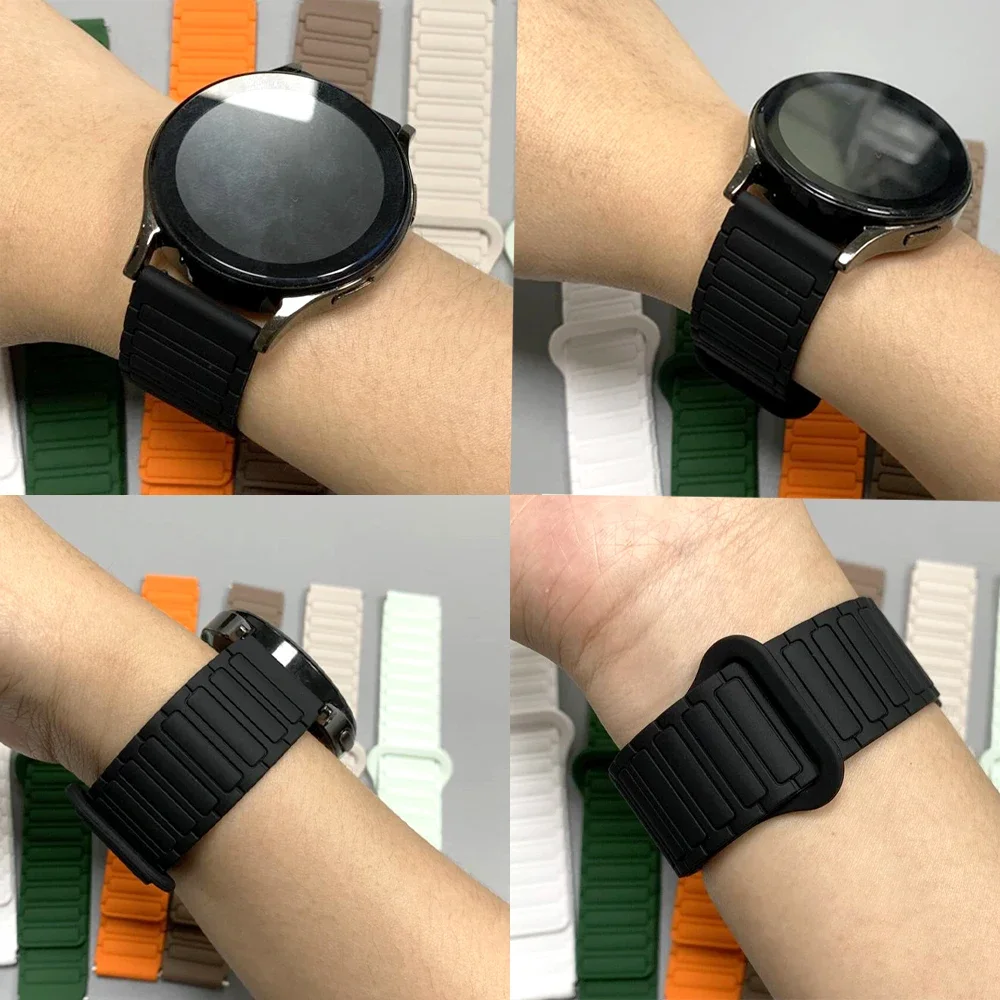 Sport Silicone Magnetic Smartwatch Band - 20mm/22mm Strap