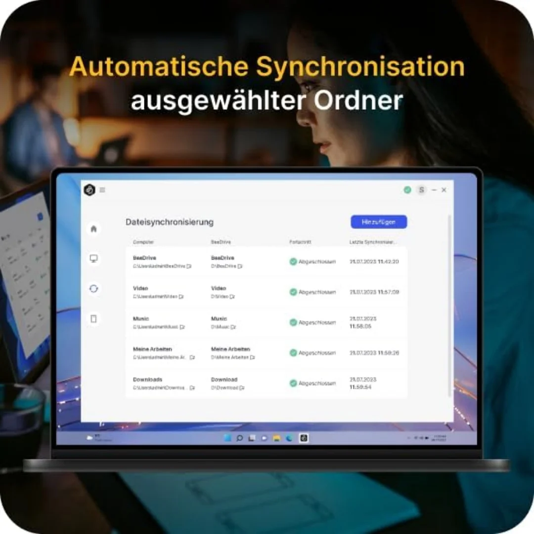 Synology BeeDrive 1TB 2TB 개인 클라우드 NAS 서버 휴대용 스토리지 Wi-Fi를 통해 스마트폰에서 PC로 파일 전송