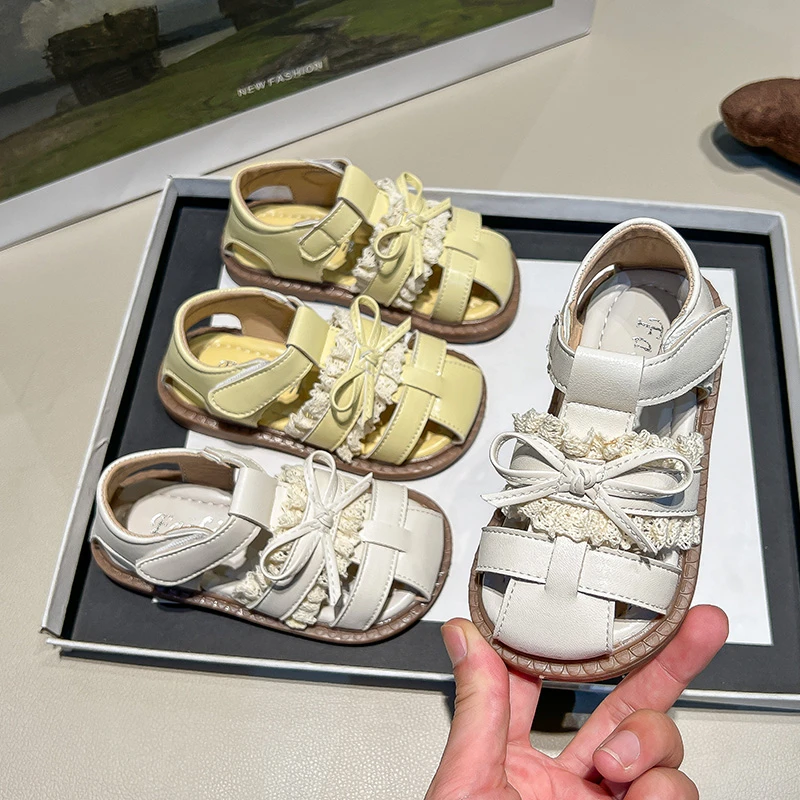 Leather Kids Sandals for Girls Summer