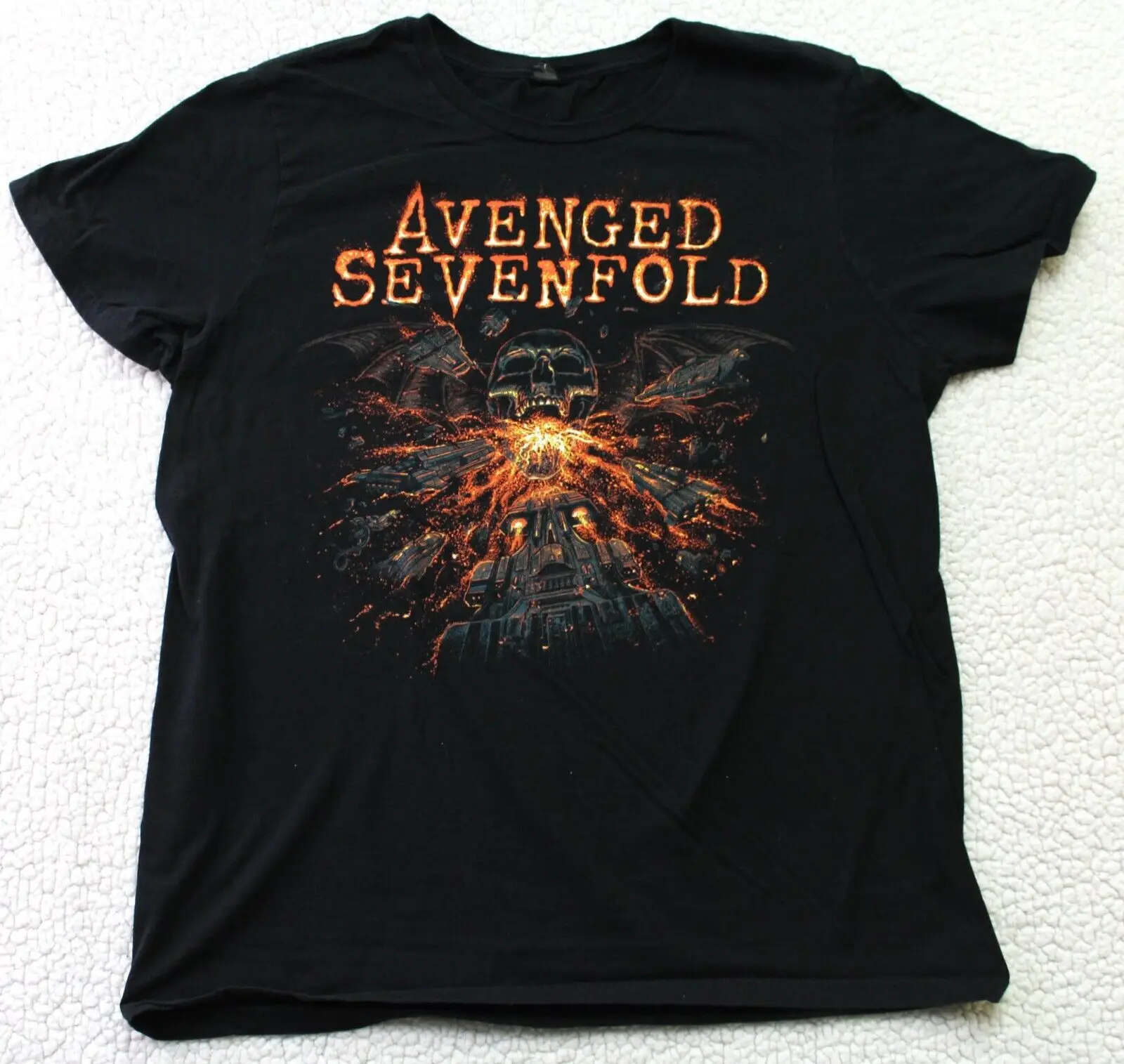 Maglietta Da Uomo Avenged Sevenfold Fire Breathing Deathbat Black Xl Bay Island Maniche Lunghe O Corte